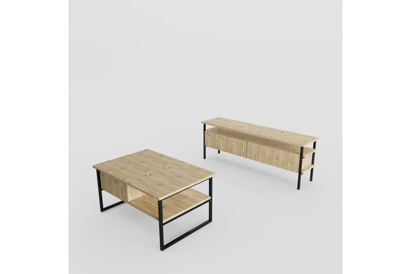 Tv-bänk Yhealing 140 cm - Natur - Möbler - TV- & Mediamöbler - TV bänk & mediabänk