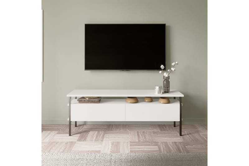 Tv-bänk Yhealing 140 cm - Vit - Möbler - TV- & Mediamöbler - TV bänk & mediabänk