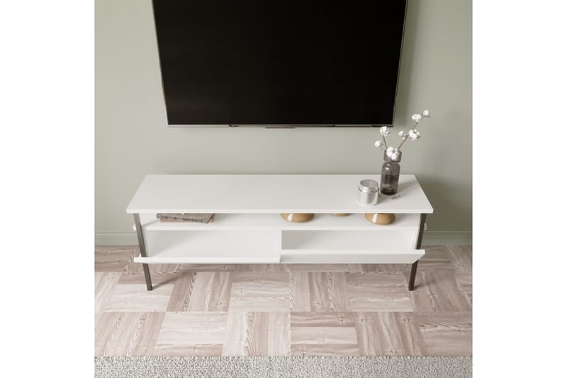 Tv-bänk Yhealing 140 cm - Vit - Möbler - TV- & Mediamöbler - TV bänk & mediabänk