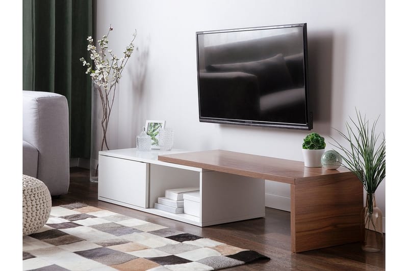 Tv-Bänk Yonkers 40x159 cm - Vit - Möbler - TV- & Mediamöbler - TV bänk & mediabänk