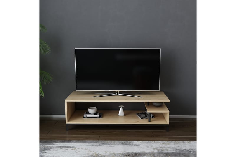 Tv-bänk Zakkum 120x37,6 cm - Svart - TV bänk & mediabänk