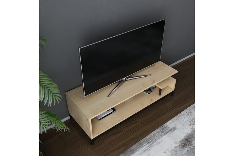 Tv-bänk Zakkum 120x37,6 cm - Svart - TV bänk & mediabänk