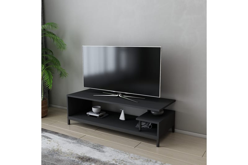 Tv-bänk Zakkum 120x37,6 cm - Svart - Möbler - TV- & Mediamöbler - TV bänk & mediabänk