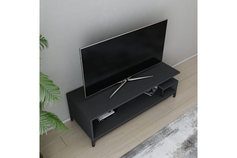 Tv-bänk Zakkum 120x37,6 cm - Svart - Möbler - TV- & Mediamöbler - TV bänk & mediabänk