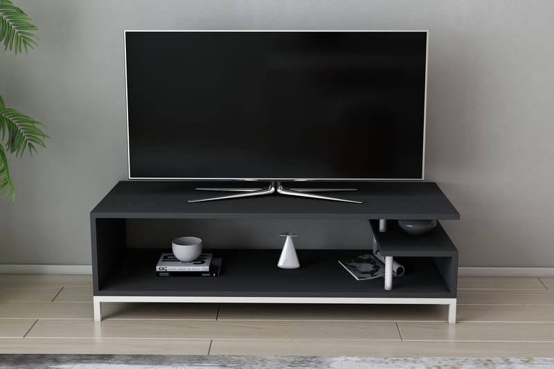 Tv-bänk Zakkum 120x37,6 cm - Vit - TV bänk & mediabänk
