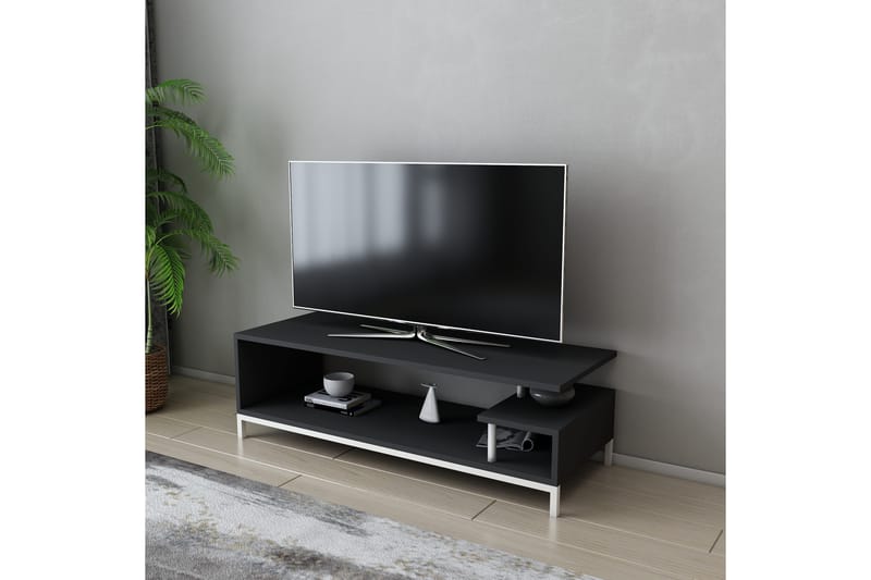 Tv-bänk Zakkum 120x37,6 cm - Vit - TV bänk & mediabänk