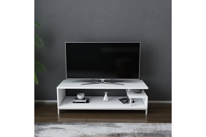 Tv-bänk Zakkum 120x37,6 cm - Vit - Möbler - TV- & Mediamöbler - TV bänk & mediabänk