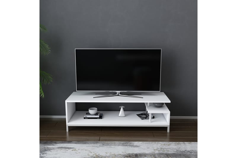 Tv-bänk Zakkum 120x37,6 cm - Vit - TV bänk & mediabänk