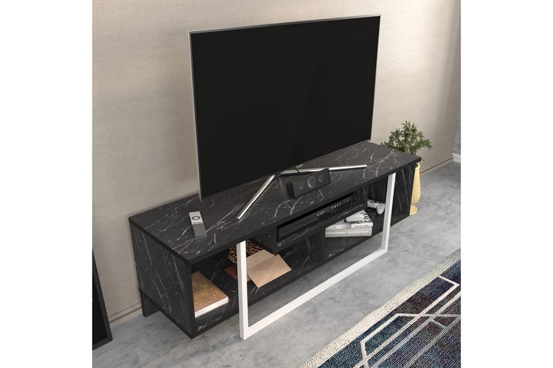 Tv-bänk Zakkum 120x40,2 cm - Svart - Möbler - TV- & Mediamöbler - TV bänk & mediabänk