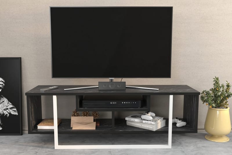 Tv-bänk Zakkum 120x40,2 cm - Svart - Möbler - TV- & Mediamöbler - TV bänk & mediabänk