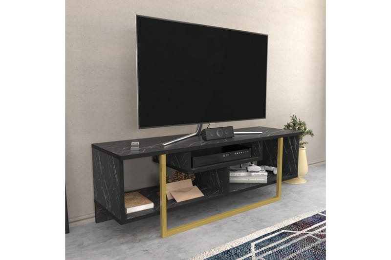 Tv-bänk Zakkum 120x40,2 cm - Svart - Möbler - TV- & Mediamöbler - TV bänk & mediabänk