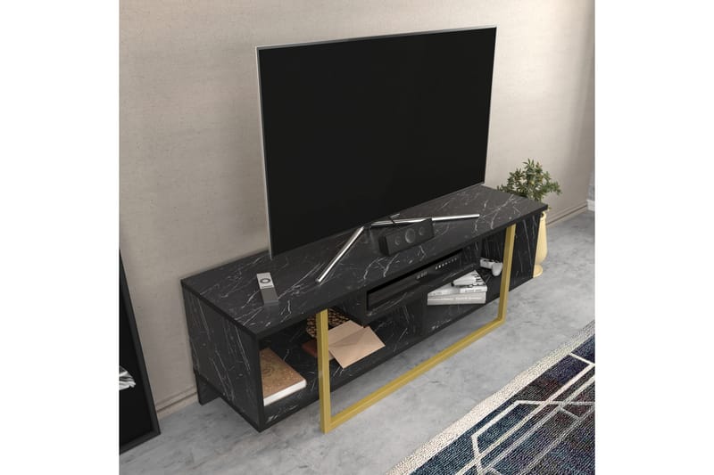 Tv-bänk Zakkum 120x40,2 cm - Svart - Möbler - TV- & Mediamöbler - TV bänk & mediabänk