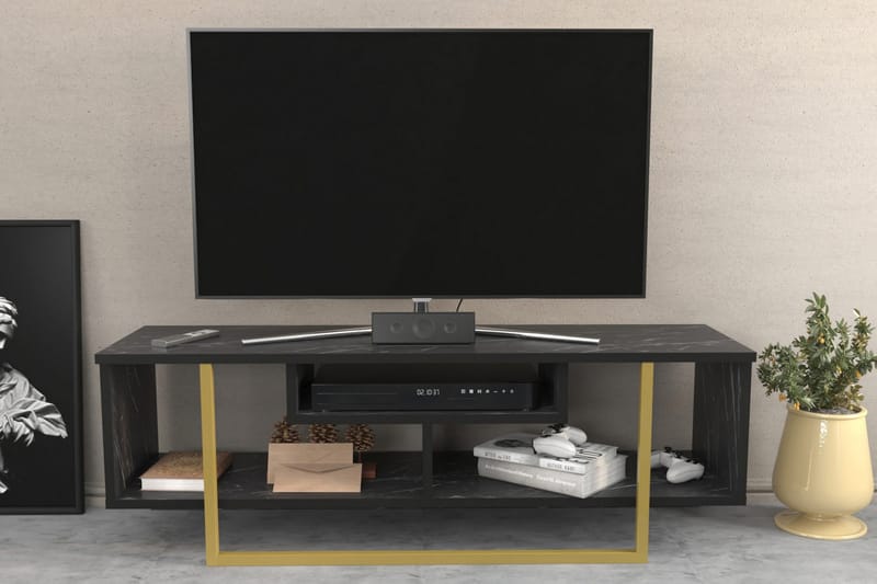 Tv-bänk Zakkum 120x40,2 cm - Svart - Möbler - TV- & Mediamöbler - TV bänk & mediabänk