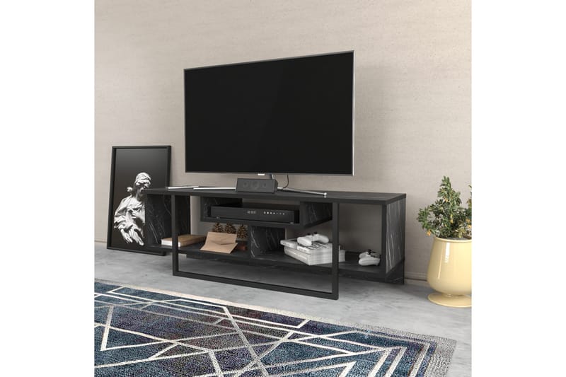 Tv-bänk Zakkum 120x40,2 cm - Svart - Möbler - TV- & Mediamöbler - TV bänk & mediabänk