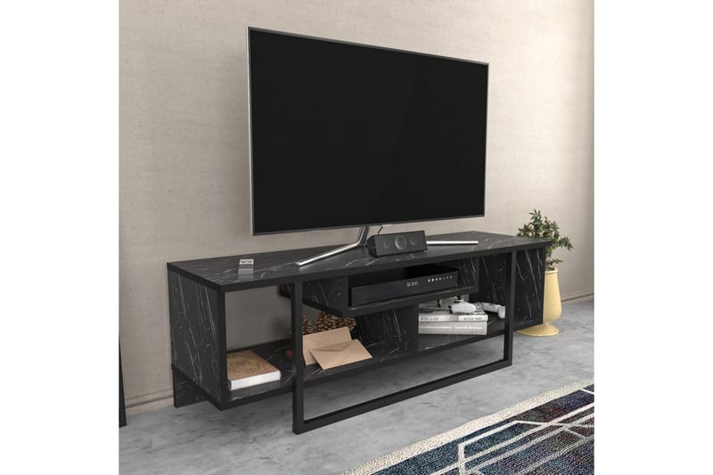 Tv-bänk Zakkum 120x40,2 cm - Svart - Möbler - TV- & Mediamöbler - TV bänk & mediabänk