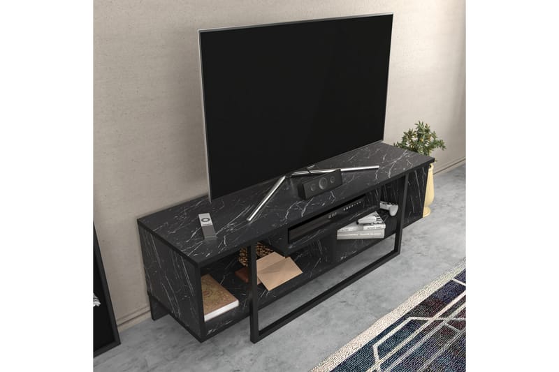 Tv-bänk Zakkum 120x40,2 cm - Svart - Möbler - TV- & Mediamöbler - TV bänk & mediabänk