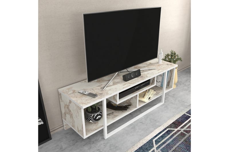 Tv-bänk Zakkum 120x40,2 cm - Vit - TV bänk & mediabänk