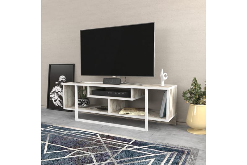 Tv-bänk Zakkum 120x40,2 cm - Vit - Möbler - TV- & Mediamöbler - TV bänk & mediabänk
