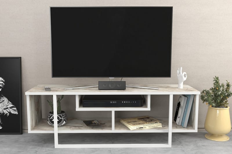 Tv-bänk Zakkum 120x40,2 cm - Vit - Möbler - TV- & Mediamöbler - TV bänk & mediabänk