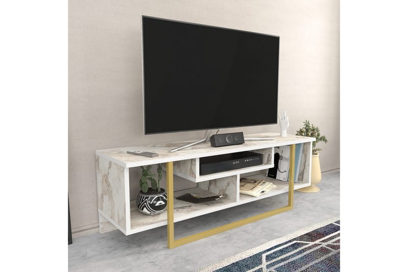 Tv-bänk Zakkum 120x40,2 cm - Vit - Möbler - TV- & Mediamöbler - TV bänk & mediabänk
