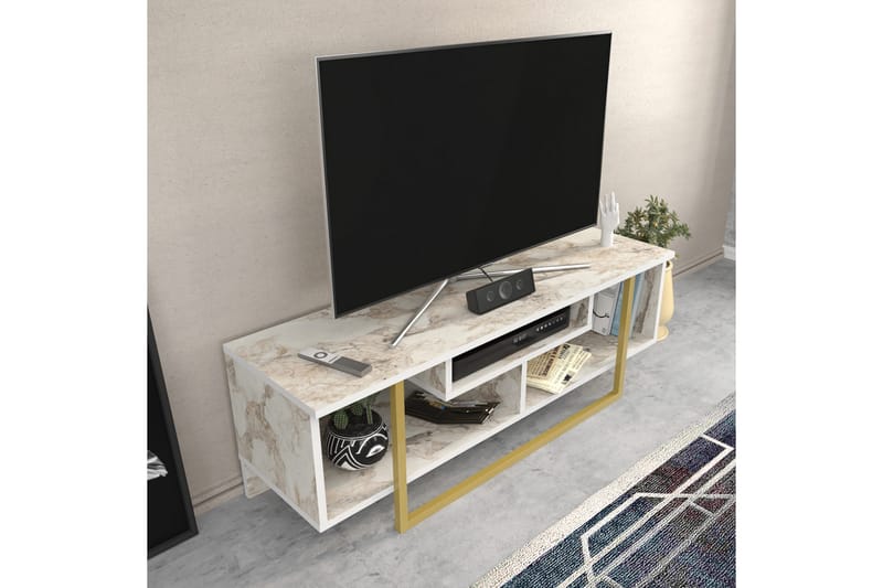 Tv-bänk Zakkum 120x40,2 cm - Vit - Möbler - TV- & Mediamöbler - TV bänk & mediabänk