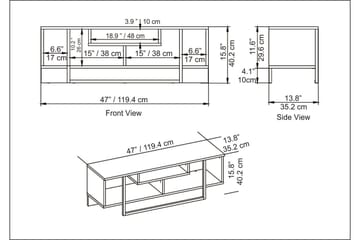 Tv-bänk Zakkum 120x40,2 cm - Vit - Möbler - TV- & Mediamöbler - TV bänk & mediabänk
