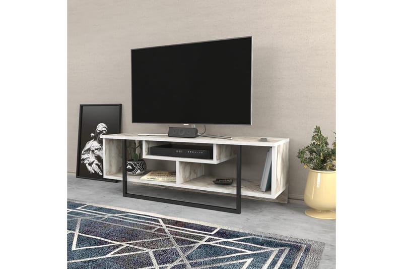 Tv-bänk Zakkum 120x40,2 cm - Vit - Möbler - TV- & Mediamöbler - TV bänk & mediabänk