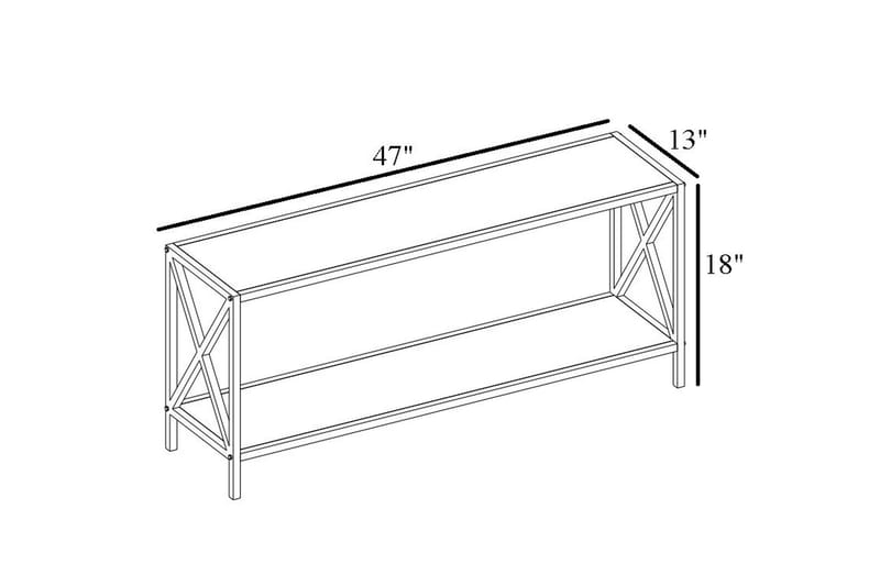 Tv-bänk Zakkum 120x45,7 cm - Brun - Möbler - TV- & Mediamöbler - TV bänk & mediabänk