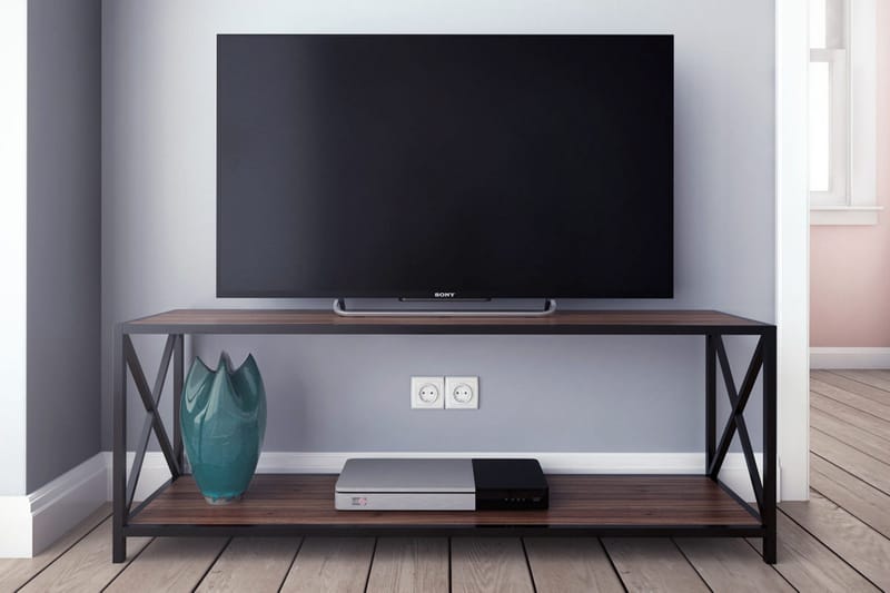 Tv-bänk Zakkum 120x45,7 cm - Brun - Möbler - TV- & Mediamöbler - TV bänk & mediabänk