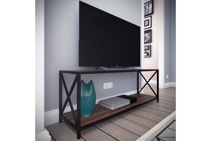 Tv-bänk Zakkum 120x45,7 cm - Brun - Möbler - TV- & Mediamöbler - TV bänk & mediabänk