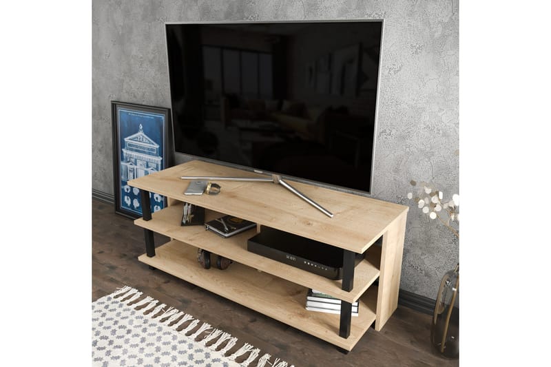 Tv-bänk Zakkum 120x47,4 cm - Svart - TV bänk & mediabänk