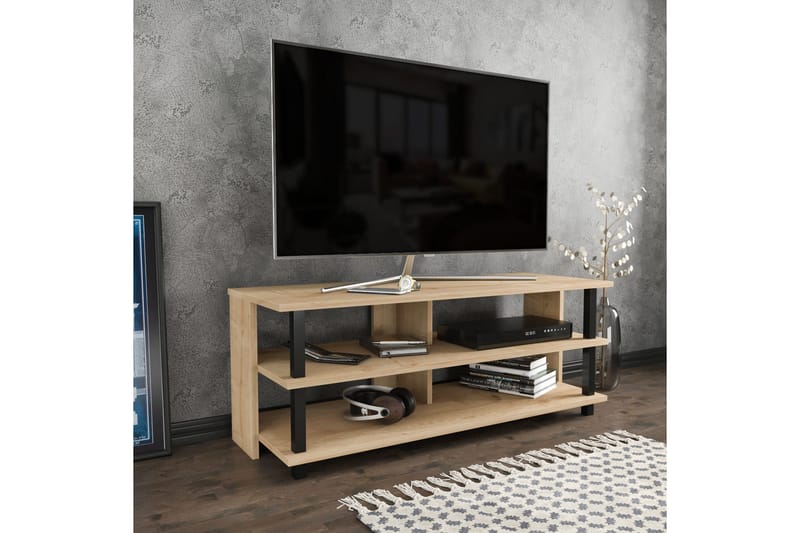 Tv-bänk Zakkum 120x47,4 cm - Svart - TV bänk & mediabänk