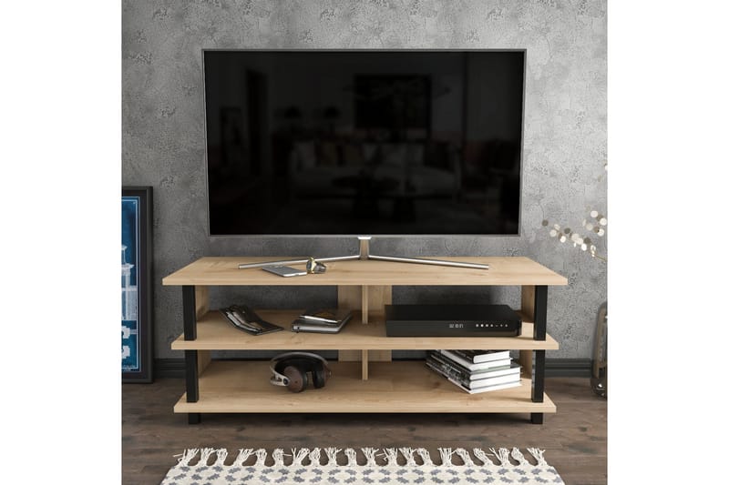 Tv-bänk Zakkum 120x47,4 cm - Svart - TV bänk & mediabänk