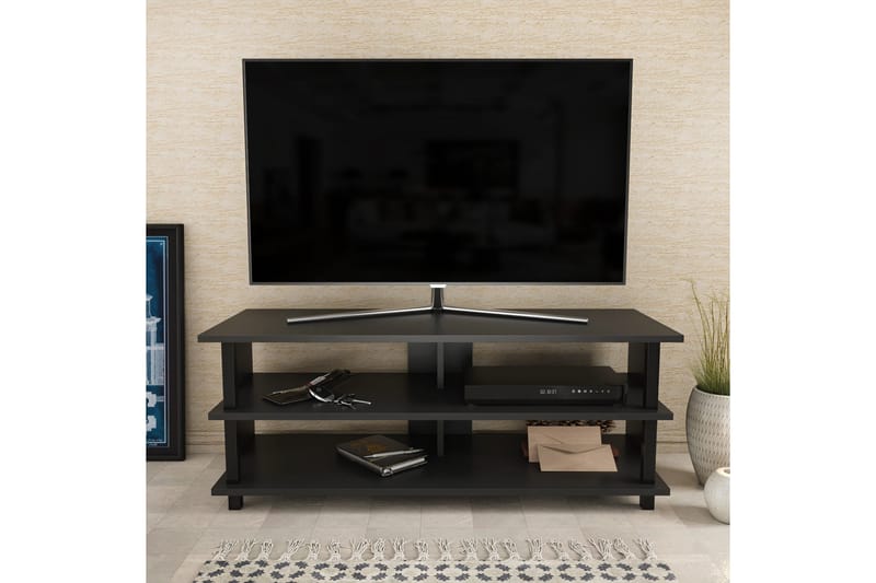 Tv-bänk Zakkum 120x47,4 cm - Svart - TV bänk & mediabänk