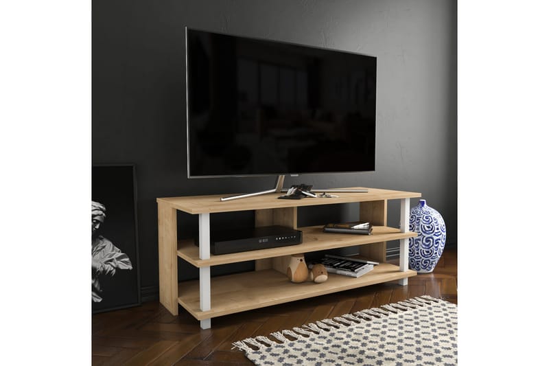 Tv-bänk Zakkum 120x47,4 cm - Vit - TV bänk & mediabänk