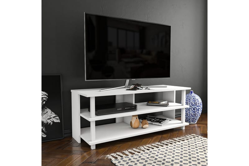 Tv-bänk Zakkum 120x47,4 cm - Vit - TV bänk & mediabänk