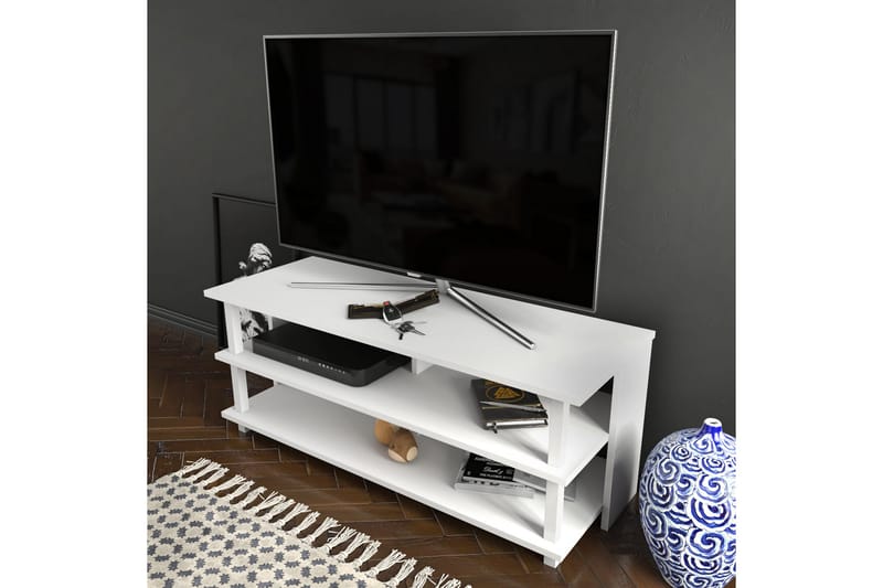 Tv-bänk Zakkum 120x47,4 cm - Vit - TV bänk & mediabänk