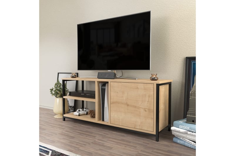 Tv-bänk Zakkum 120x50,8 cm - Svart - TV bänk & mediabänk