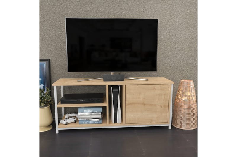 Tv-bänk Zakkum 120x50,8 cm - Vit - TV bänk & mediabänk