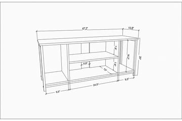 Tv-bänk Zakkum 120x50,8 cm - Vit - Möbler - TV- & Mediamöbler - TV bänk & mediabänk