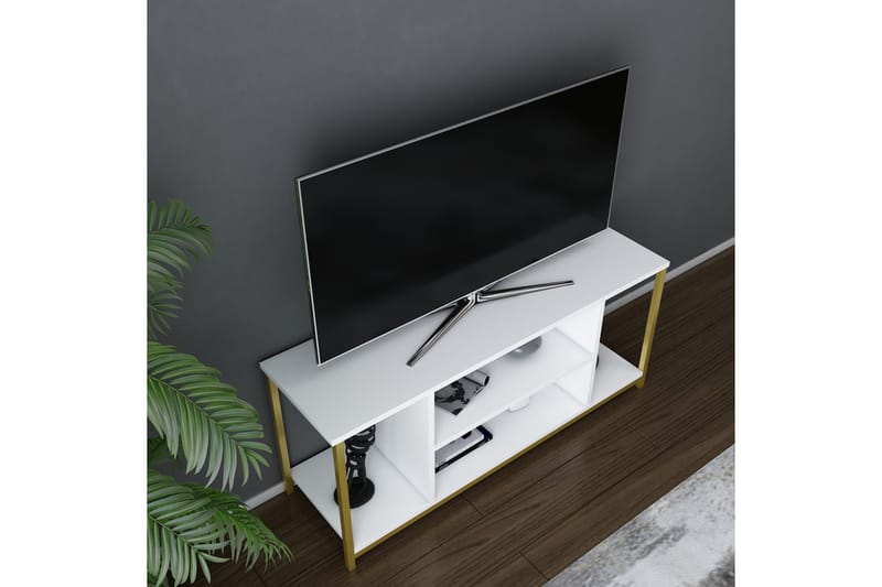 Tv-bänk Zakkum 120x50,8 cm - Vit - TV bänk & mediabänk