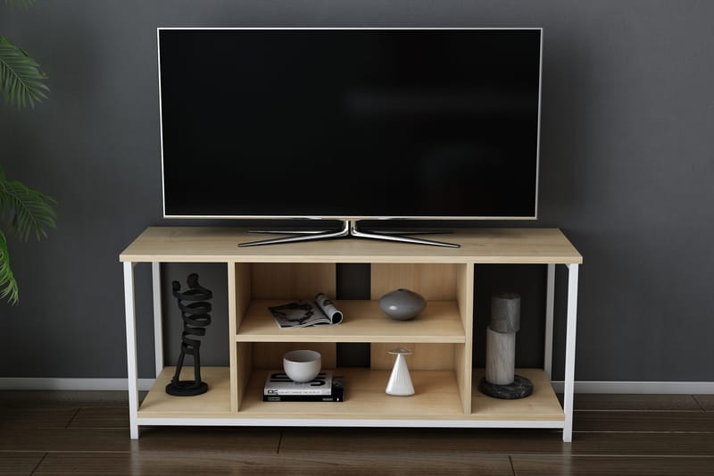 Tv-bänk Zakkum 120x50,8 cm - Vit - Möbler - TV- & Mediamöbler - TV bänk & mediabänk