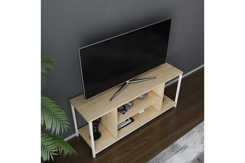 Tv-bänk Zakkum 120x50,8 cm - Vit - Möbler - TV- & Mediamöbler - TV bänk & mediabänk
