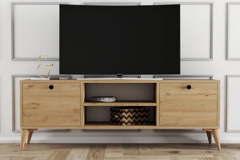 Tv-bänk Zakkum 138x42,6 cm - Brun - Möbler - TV- & Mediamöbler - TV bänk & mediabänk