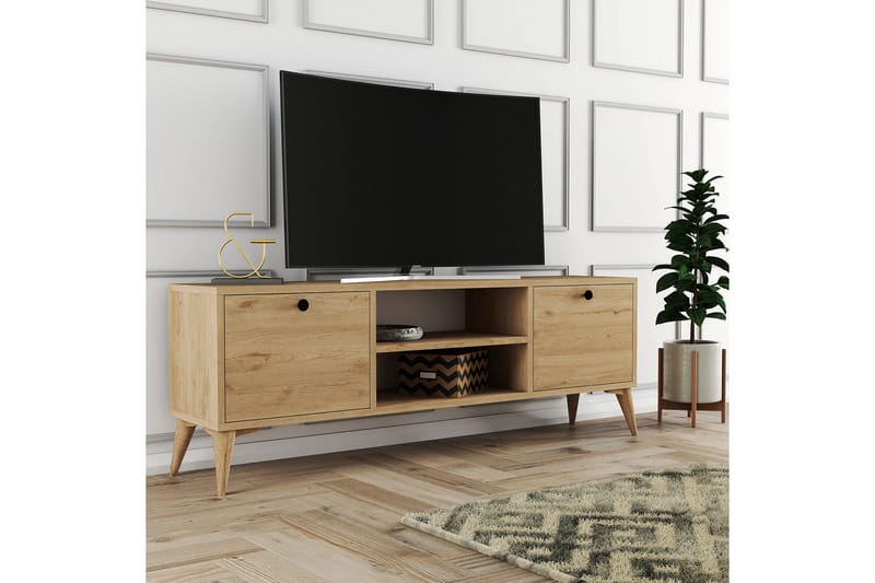 Tv-bänk Zakkum 138x42,6 cm - Brun - Möbler - TV- & Mediamöbler - TV bänk & mediabänk