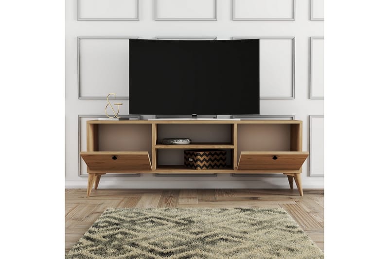 Tv-bänk Zakkum 138x42,6 cm - Brun - Möbler - TV- & Mediamöbler - TV bänk & mediabänk
