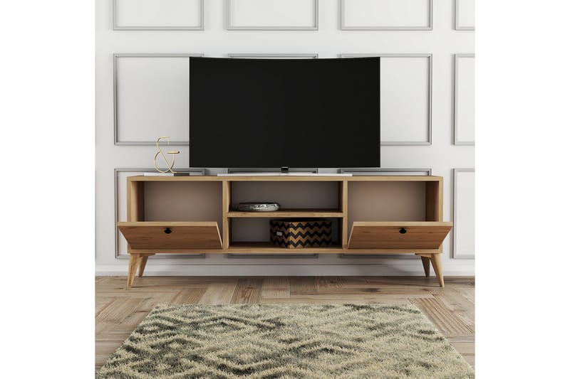 Tv-bänk Zakkum 138x42,6 cm - Brun - TV bänk & mediabänk