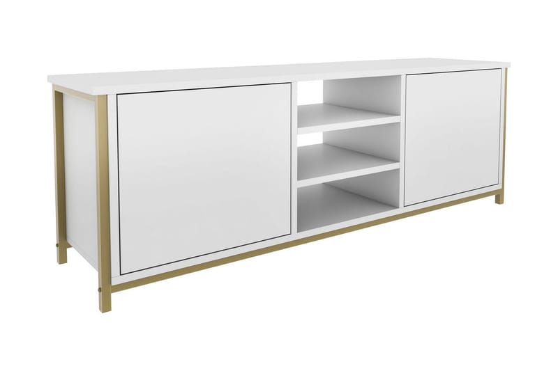 Tv-bänk Zakkum 140x50,8 cm - Guld - Möbler - TV- & Mediamöbler - TV bänk & mediabänk