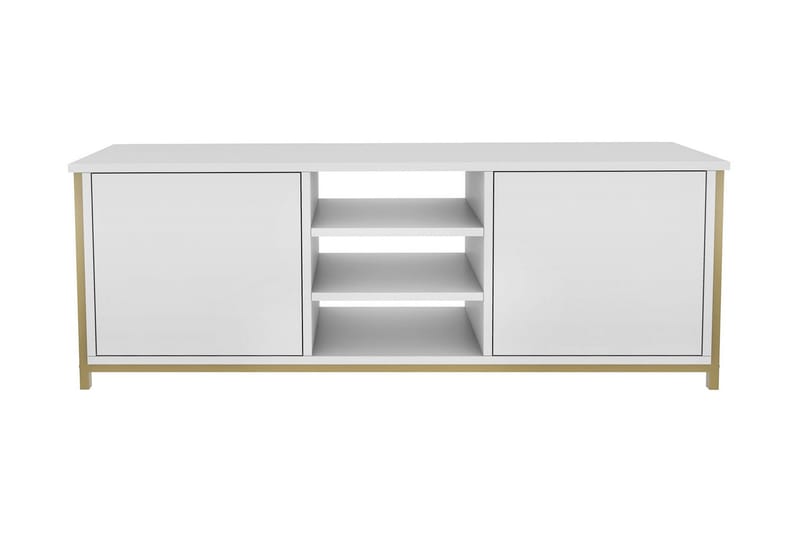 Tv-bänk Zakkum 140x50,8 cm - Guld - Möbler - TV- & Mediamöbler - TV bänk & mediabänk