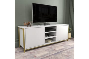 Tv-bänk Zakkum 140x50,8 cm - Guld - Möbler - TV- & Mediamöbler - TV bänk & mediabänk